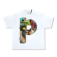 White farm life alphabet lowercase letters p Urban Heavy Tee - BundleAndBundleShop