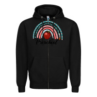 Black preschool rainbow Zipper Hoodie - RanaPortraitStore