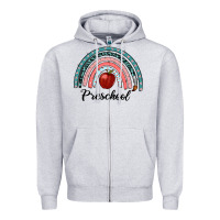 Heather Grey preschool rainbow Zipper Hoodie - RanaPortraitStore