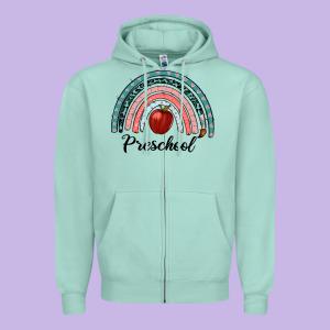 Preschool Rainbow Zipper Hoodie Designed By Ranaportraitstore