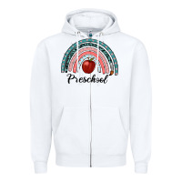 White preschool rainbow Zipper Hoodie - RanaPortraitStore