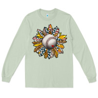 Matcha Baseball Sunflower Long Sleeve Tee - CowhideDigitalArt