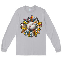 Moon Dust Baseball Sunflower Long Sleeve Tee - CowhideDigitalArt