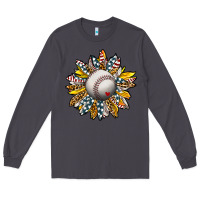 Smoke Baseball Sunflower Long Sleeve Tee - CowhideDigitalArt