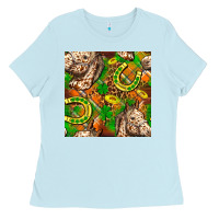 Baby Blue St. Patrick's Day Horse With Horseshoes Seamless Ladies Tee - FaDigitalArtStudio