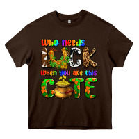 Chocolate Brown Who needs luck when you are this cute Heavy Core Tee - OliviaCreatesArt