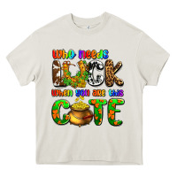 Cream Who needs luck when you are this cute Heavy Core Tee - OliviaCreatesArt