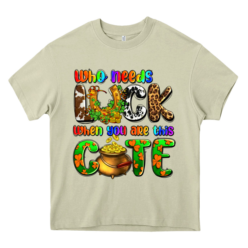 Who Needs Luck When You Are This Cute Heavy Core Tee by OliviaCreatesArt | Teevron