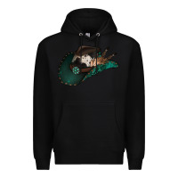 Black cowhide flowers cowboy hat Premium Hoodie - Jasminsmagicworld