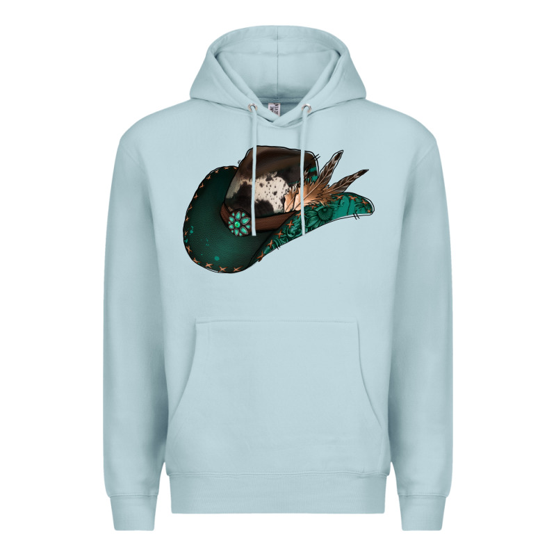 Cowhide Flowers Cowboy Hat Premium Hoodie by Jasminsmagicworld | Teevron