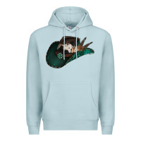 Blue Mist cowhide flowers cowboy hat Premium Hoodie - Jasminsmagicworld