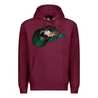 Burgundy cowhide flowers cowboy hat Premium Hoodie - Jasminsmagicworld