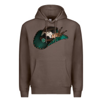Coffee cowhide flowers cowboy hat Premium Hoodie - Jasminsmagicworld