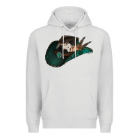 Dove Grey cowhide flowers cowboy hat Premium Hoodie - Jasminsmagicworld