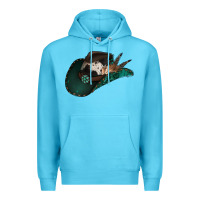 Ocean Blue cowhide flowers cowboy hat Premium Hoodie - Jasminsmagicworld