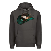 Smoke cowhide flowers cowboy hat Premium Hoodie - Jasminsmagicworld