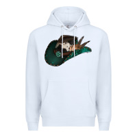 White cowhide flowers cowboy hat Premium Hoodie - Jasminsmagicworld