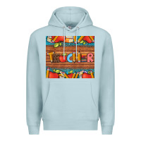 Blue Mist teacher and pens apples books leopard and tooled leather tumbler Premium Hoodie - Artiststas
