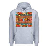 Heather Grey teacher and pens apples books leopard and tooled leather tumbler Premium Hoodie - Artiststas