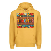 Mustard teacher and pens apples books leopard and tooled leather tumbler Premium Hoodie - Artiststas