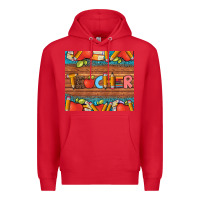 Red teacher and pens apples books leopard and tooled leather tumbler Premium Hoodie - Artiststas