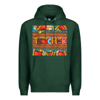 Sports Green teacher and pens apples books leopard and tooled leather tumbler Premium Hoodie - Artiststas