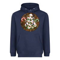Navy Merry Christmas Baseball Heavyweight Hoodie - RanaPortraitStore
