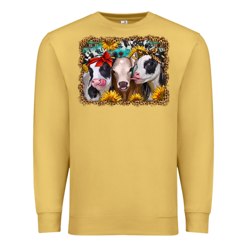 Western Sunflower Heifers Premium Sweatshirt by Jasminsmagicworld | Teevron