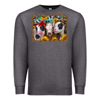 Charcoal Heather western sunflower heifers Premium Sweatshirt - Jasminsmagicworld