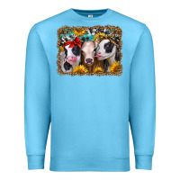 Ocean Blue western sunflower heifers Premium Sweatshirt - Jasminsmagicworld