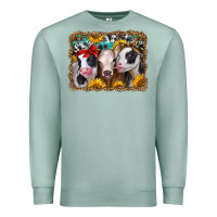 Seafoam western sunflower heifers Premium Sweatshirt - Jasminsmagicworld