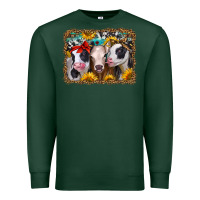 Sports Green western sunflower heifers Premium Sweatshirt - Jasminsmagicworld