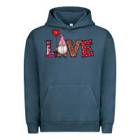 Pigment Midnight Navy valentine's day gnomes love Urban Hoodie - RanaPortraitStore