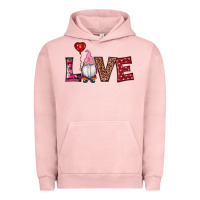 Pigment Salmon valentine's day gnomes love Urban Hoodie - RanaPortraitStore