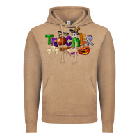 Vintage Coffee halloween teacher Vintage Hoodie - LillyAllenDesigns