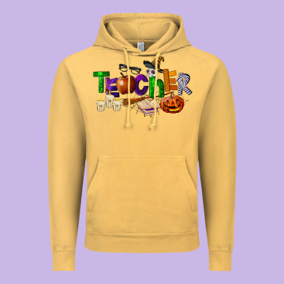 Halloween Teacher Vintage Hoodie Designed By Lillyallendesigns