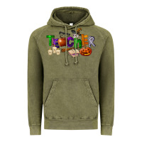 Vintage Olive halloween teacher Vintage Hoodie - LillyAllenDesigns