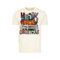 Vintage Arctic merry christmas simmental cow Vintage Tee - FaDigitalArtStudio
