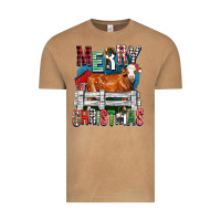 Vintage Camel merry christmas simmental cow Vintage Tee - FaDigitalArtStudio