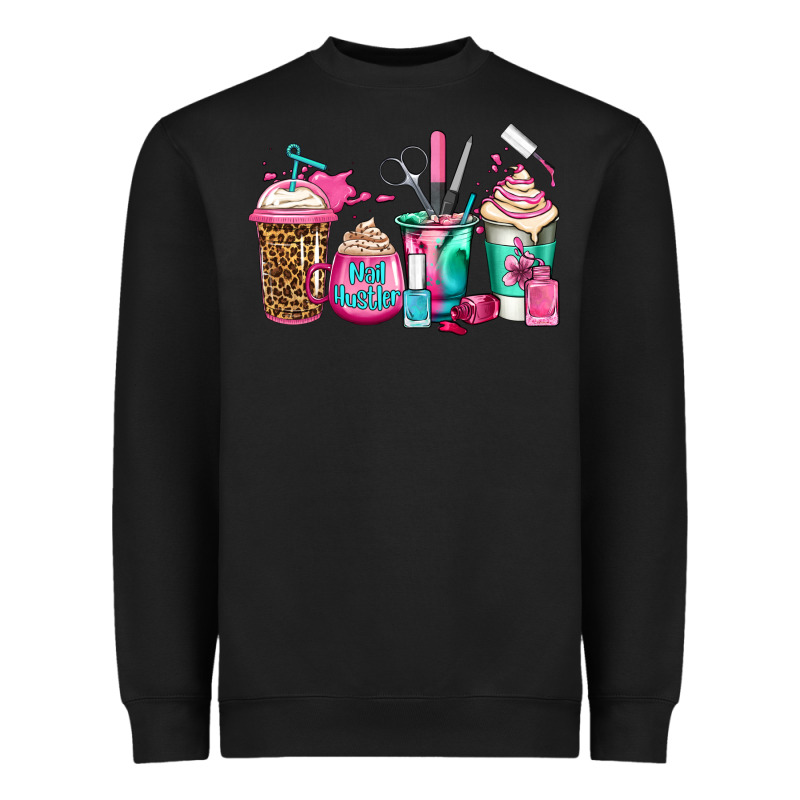 Nail Hustler Coffee Cups Heavyweight Sweatshirt by Jasminsmagicworld | Teevron