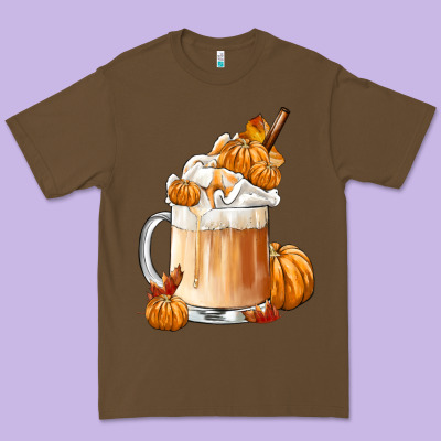 Fall Coffee Premium Tee Designed By Fadigitalartstudio