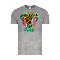 Cloud Rock Aries Zodiac Sign Sunflower Leopard Serape Vintage Tee - RanaPortraitStore