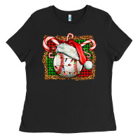 Black baseball christmas Ladies Tee - FaDigitalArtStudio