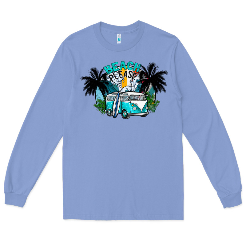 Beach Please Long Sleeve Tee by CowhideDigitalArt | Teevron