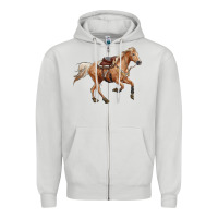 Dove Grey horse body Zipper Hoodie - RanaPortraitStore