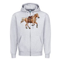 Heather Grey horse body Zipper Hoodie - RanaPortraitStore