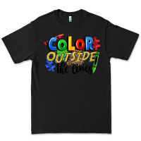 Black Color outside the lines Premium Tee - FaDigitalArtStudio