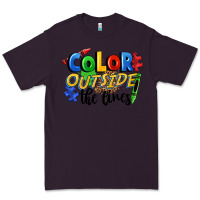 Plum Color outside the lines Premium Tee - FaDigitalArtStudio