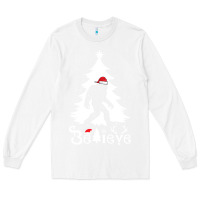 White bigfoot christmas shirt Long Sleeve Tee - DesigneFamous