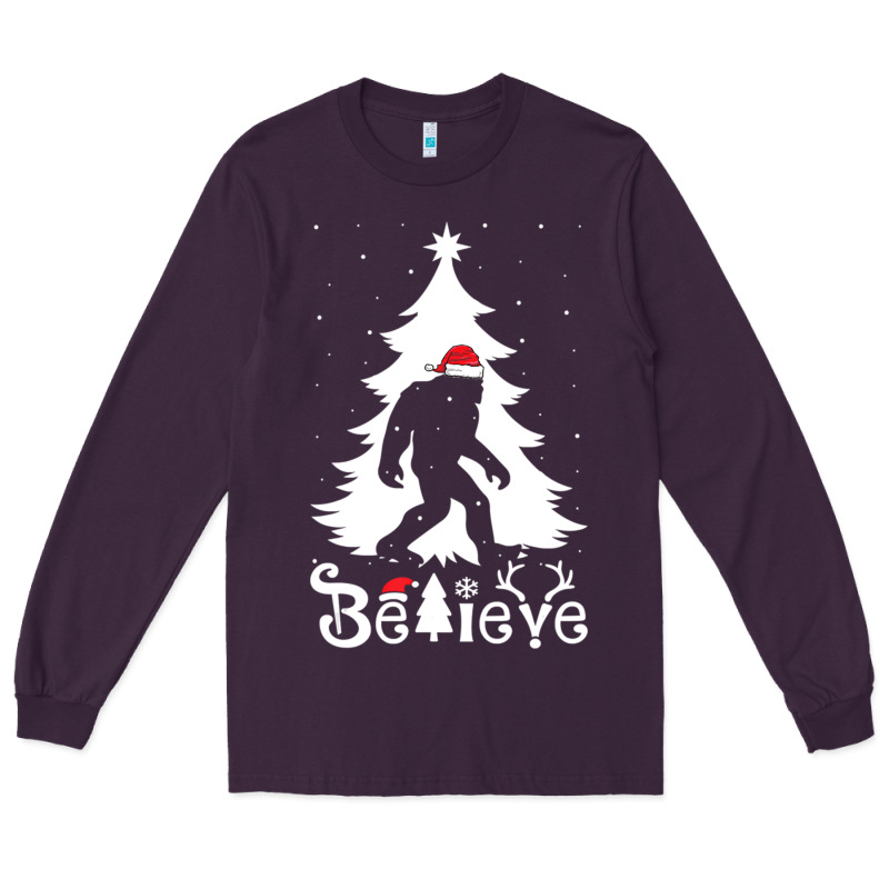 Bigfoot Christmas Shirt Long Sleeve Tee by DesigneFamous | Teevron